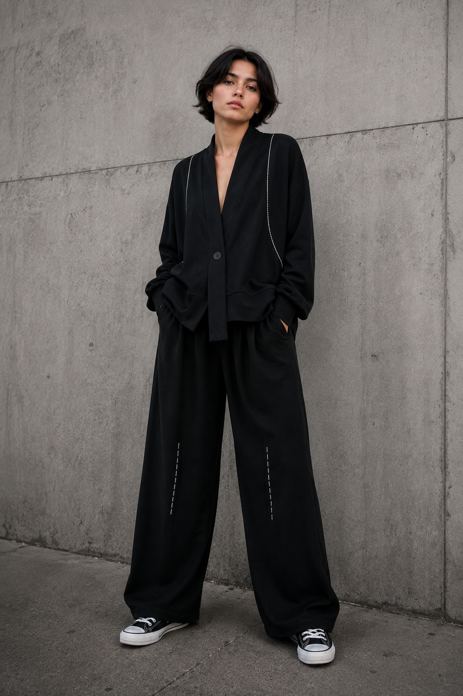 Contrast Stitch Blazer
