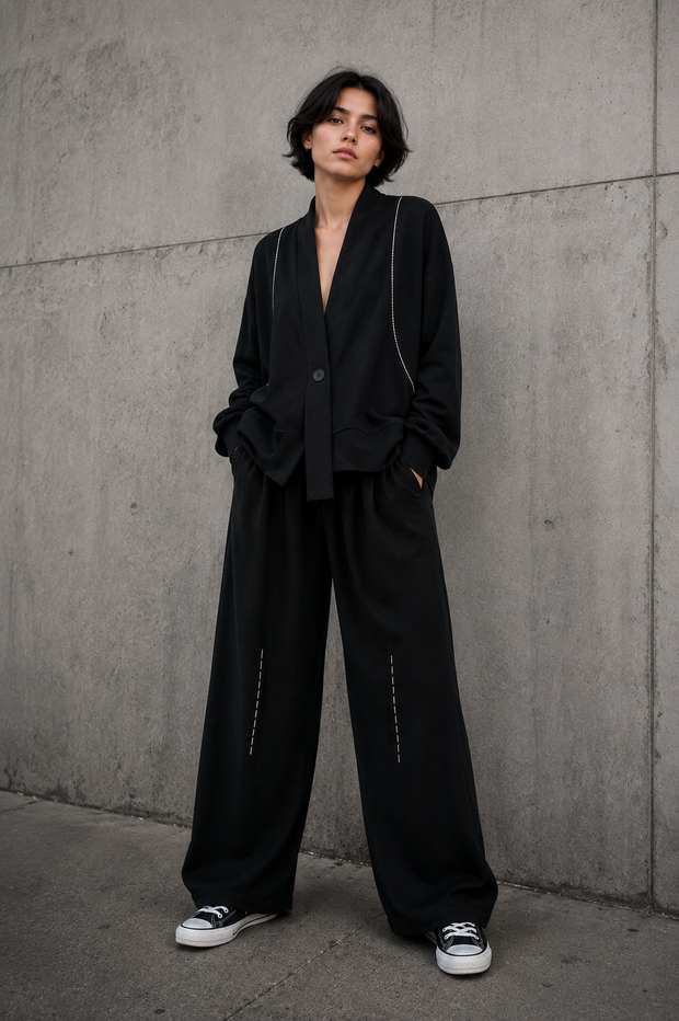 Contrast Stitch Blazer