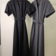 Wool Midi Gray Dress