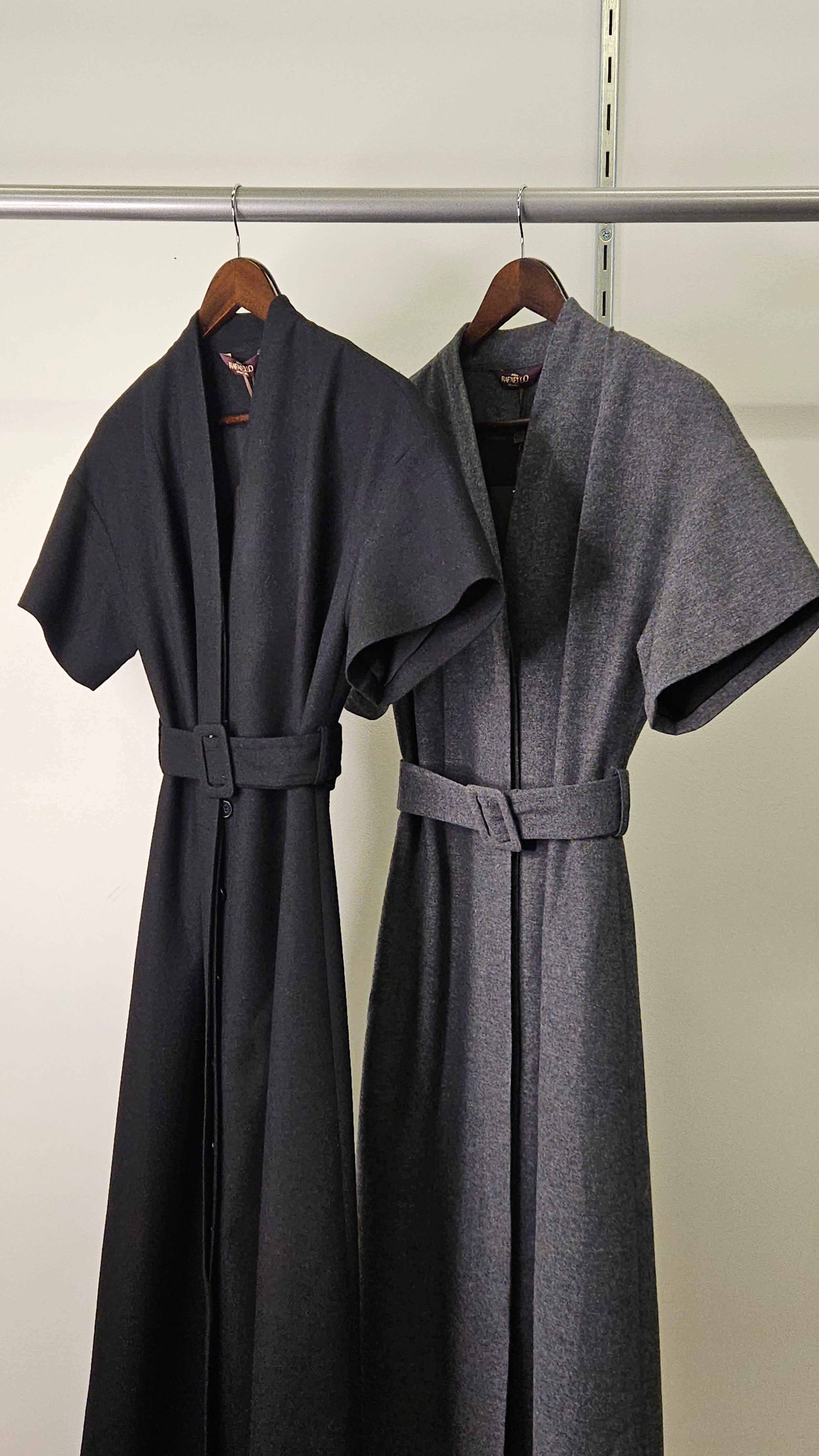 Wool Midi Gray Dress