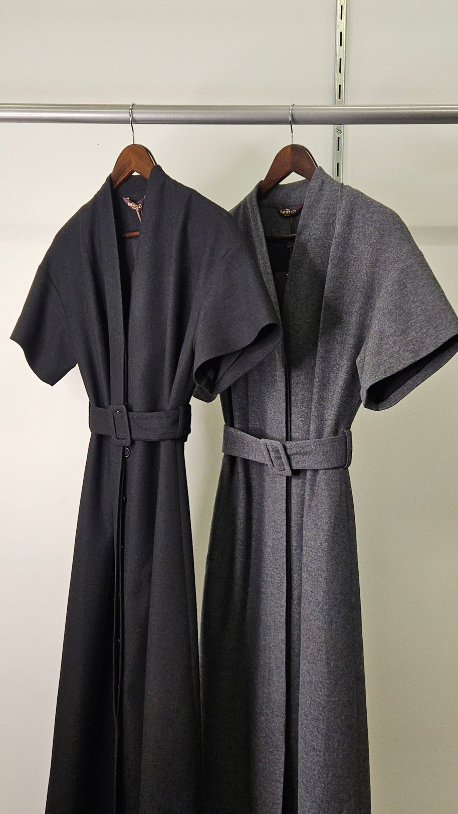 Wool Midi Gray Dress