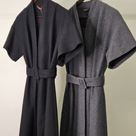 Wool Midi Gray Dress