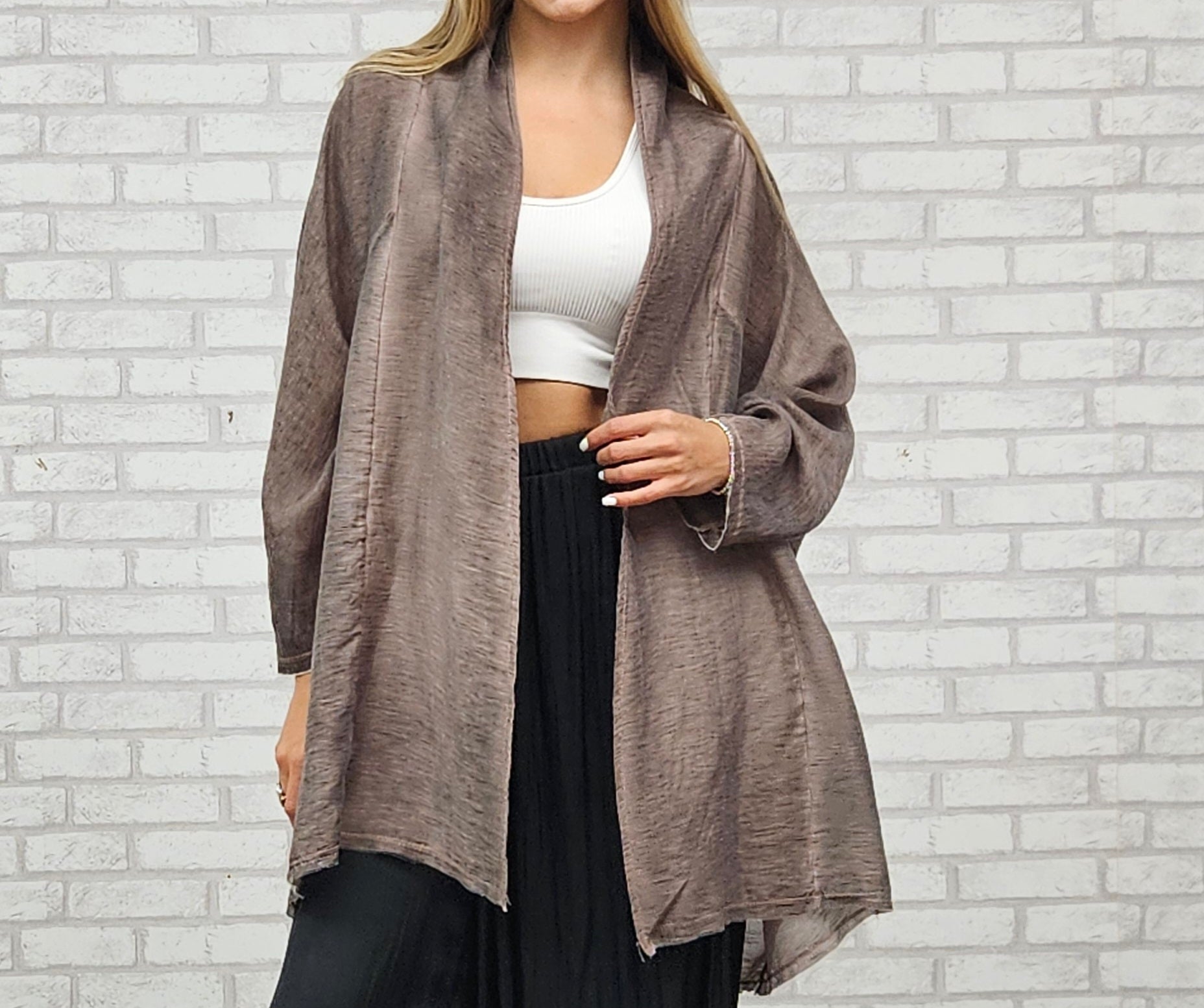 Mocha Drape Wrap