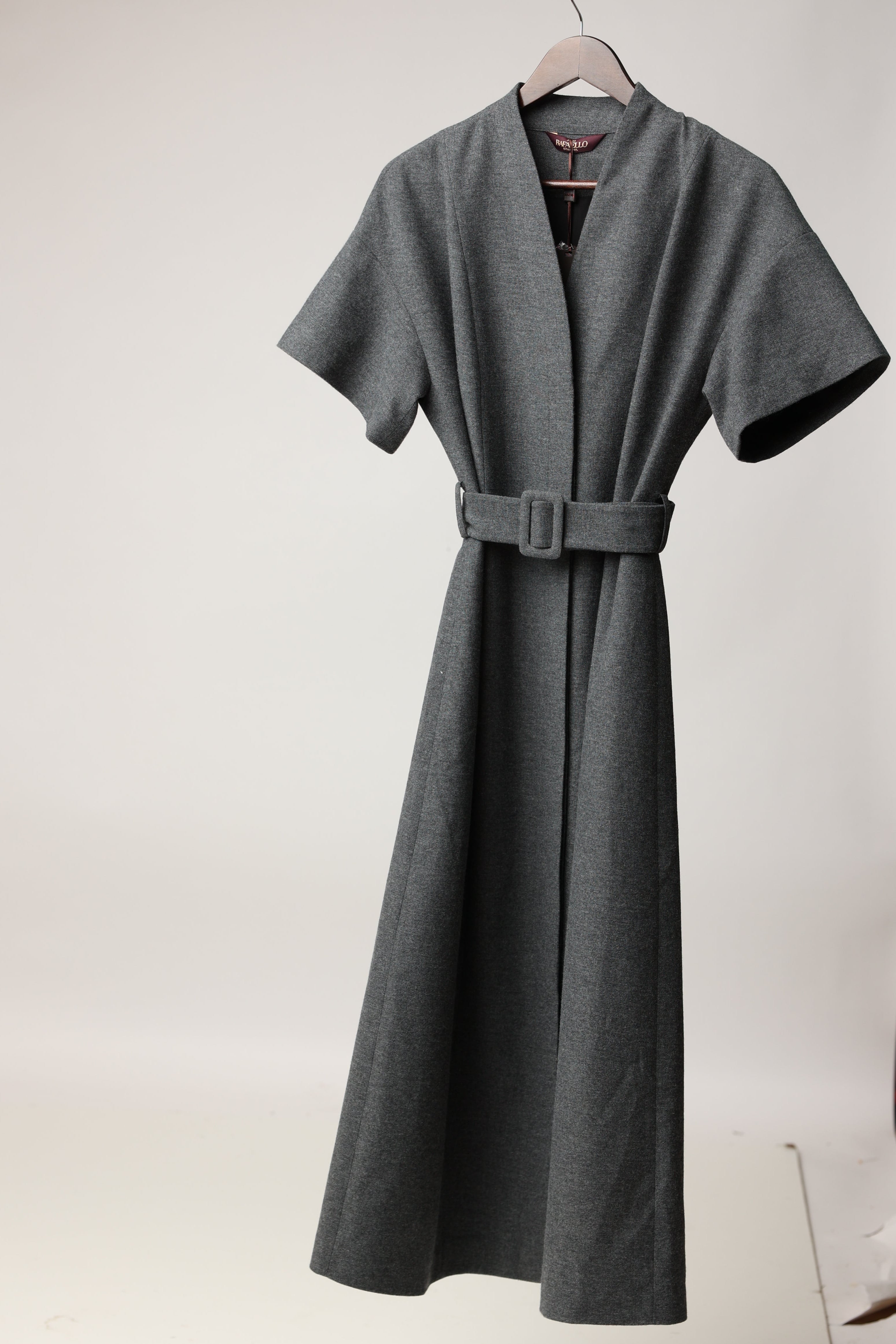 Wool Midi Gray Dress