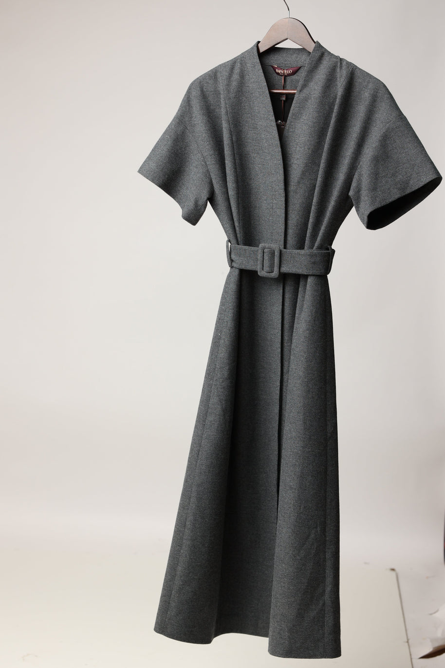 Wool Midi Gray Dress