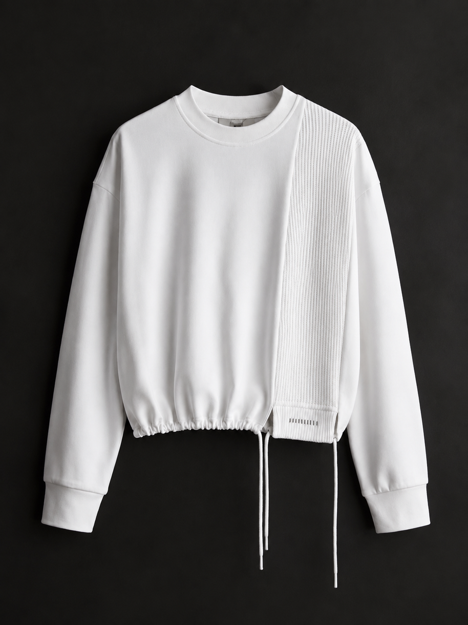Textured Panel Sweatshirt