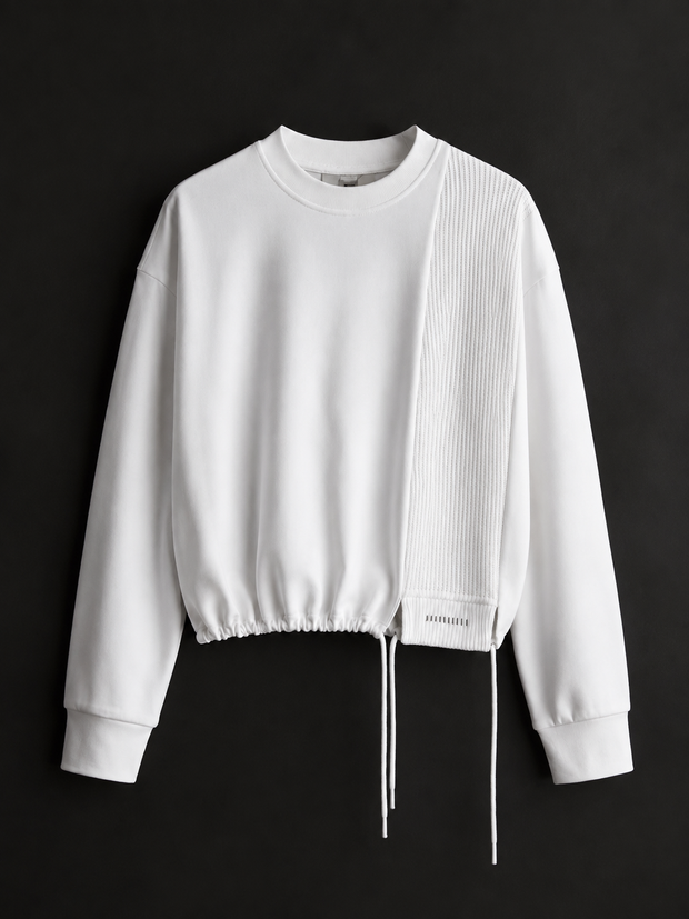 Textured Panel Sweatshirt