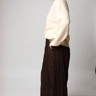 High-Neck Knit Sweater