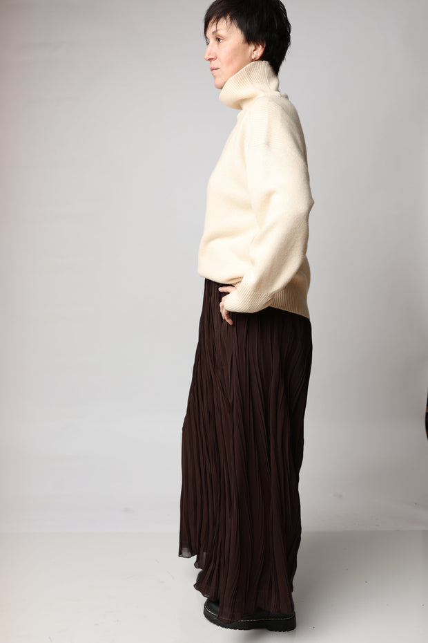 High-Neck Knit Sweater