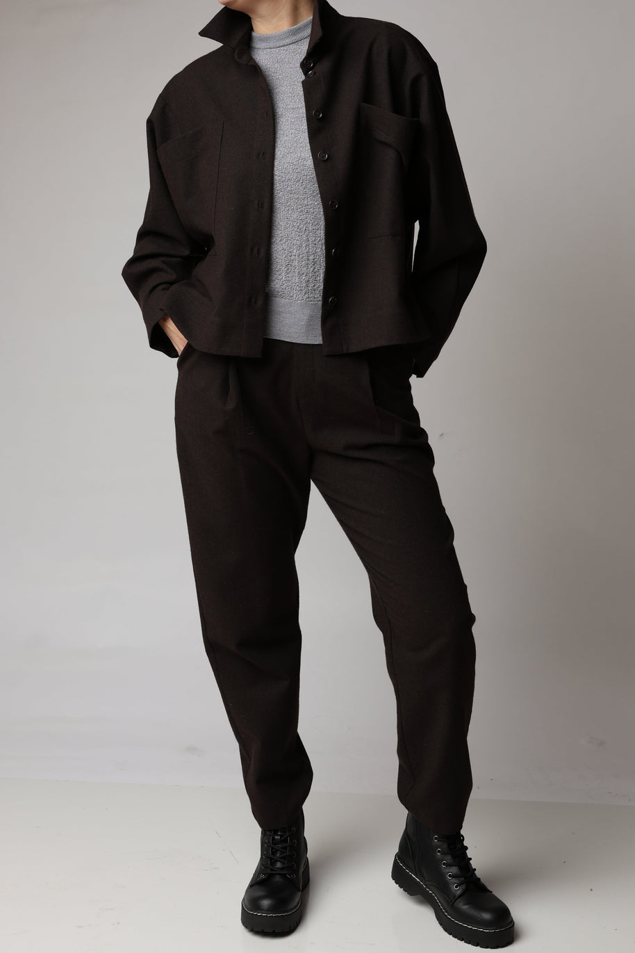 Tapered Wool Trousers