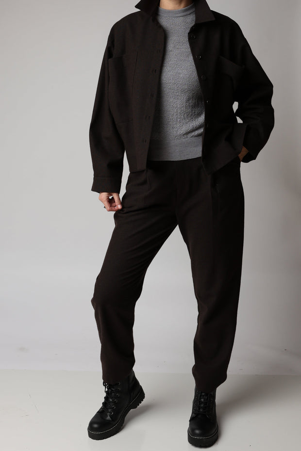 Tapered Wool Trousers