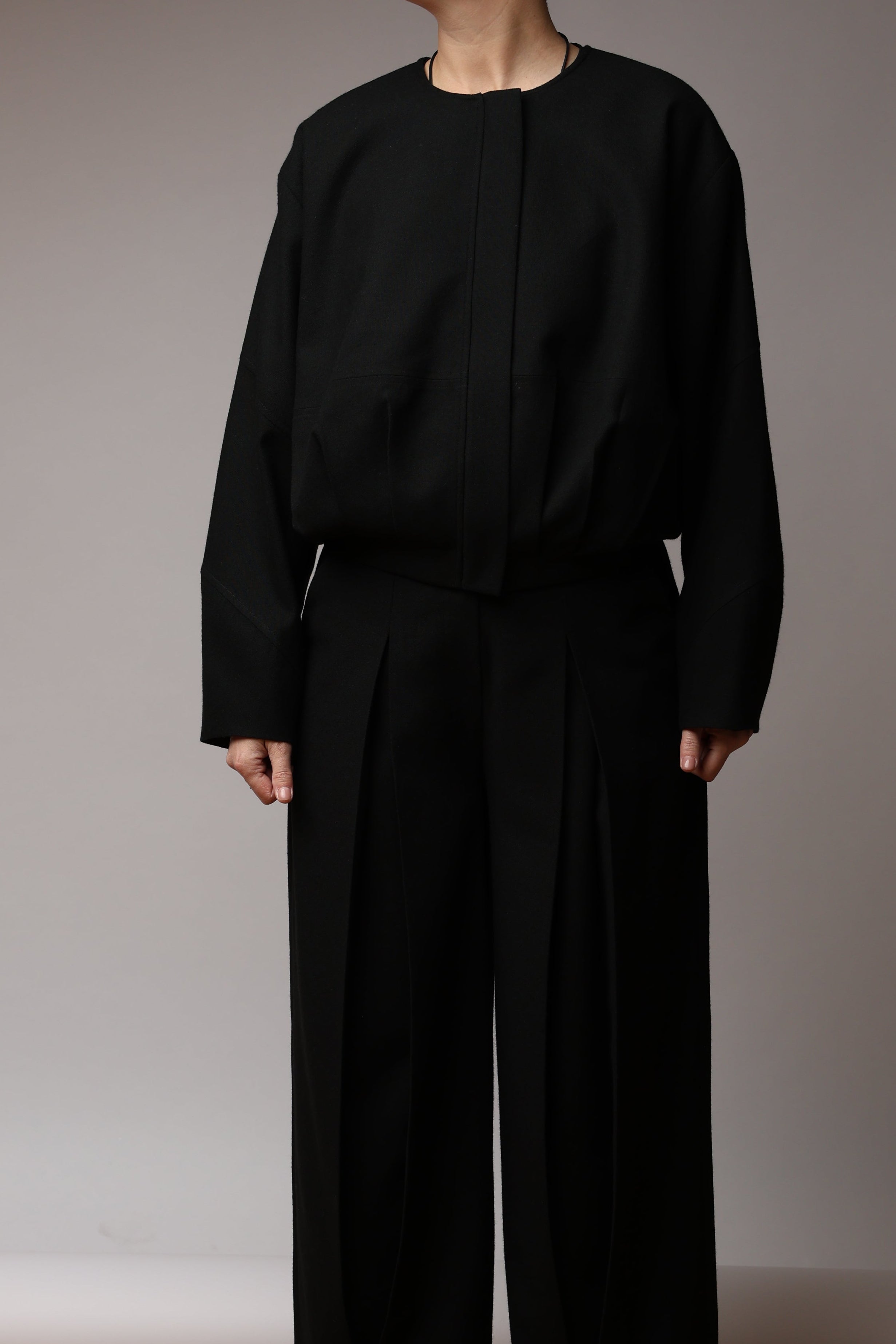 Black Structured Bomber