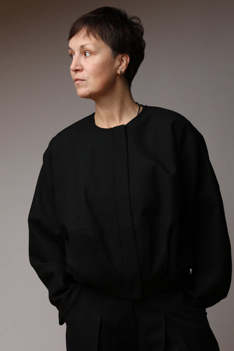 Black Structured Bomber