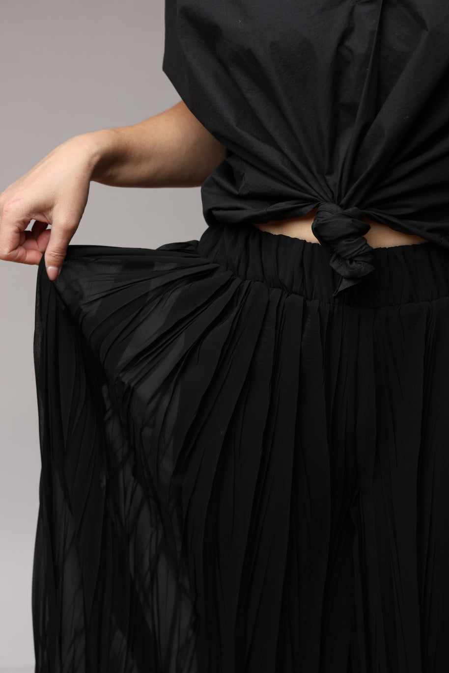Pleated Maxi Skirt