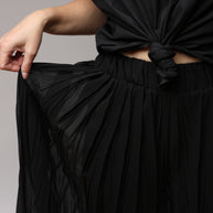 Pleated Maxi Skirt