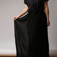 Pleated Maxi Skirt