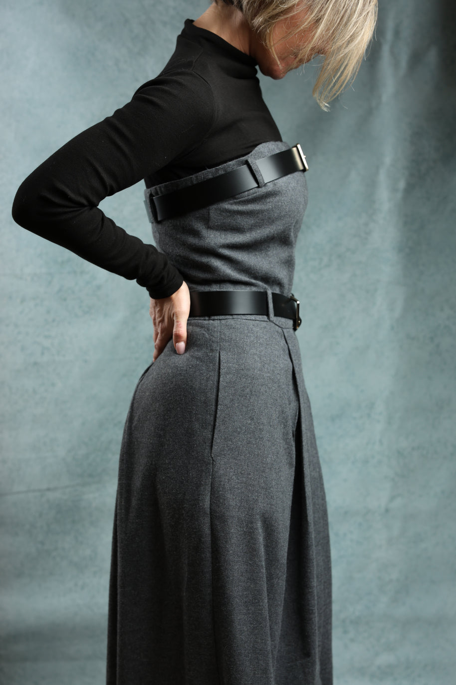 Belted Wool Dress