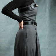 Belted Wool Dress