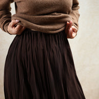 Pleated Maxi Skirt
