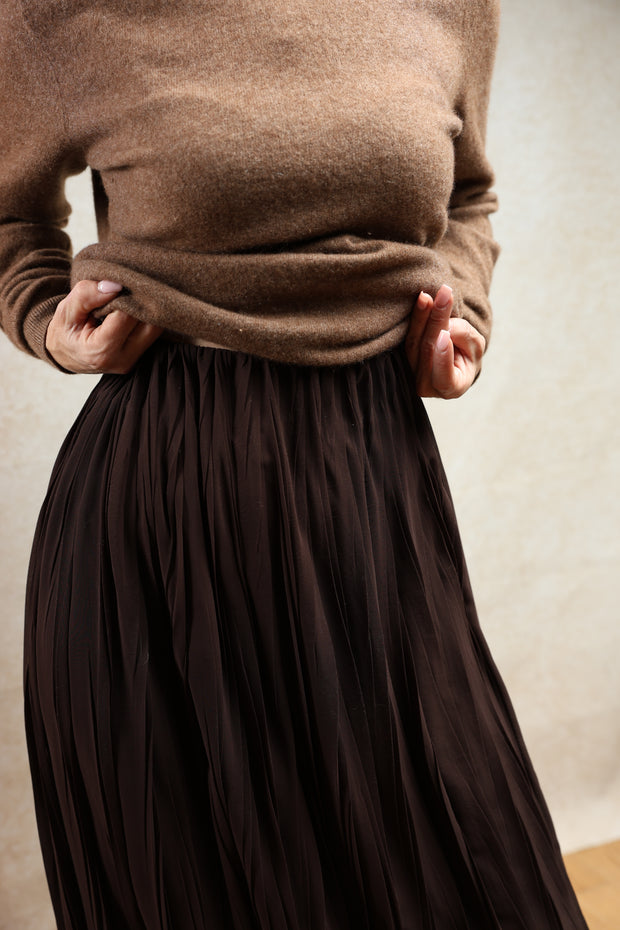 Pleated Maxi Skirt