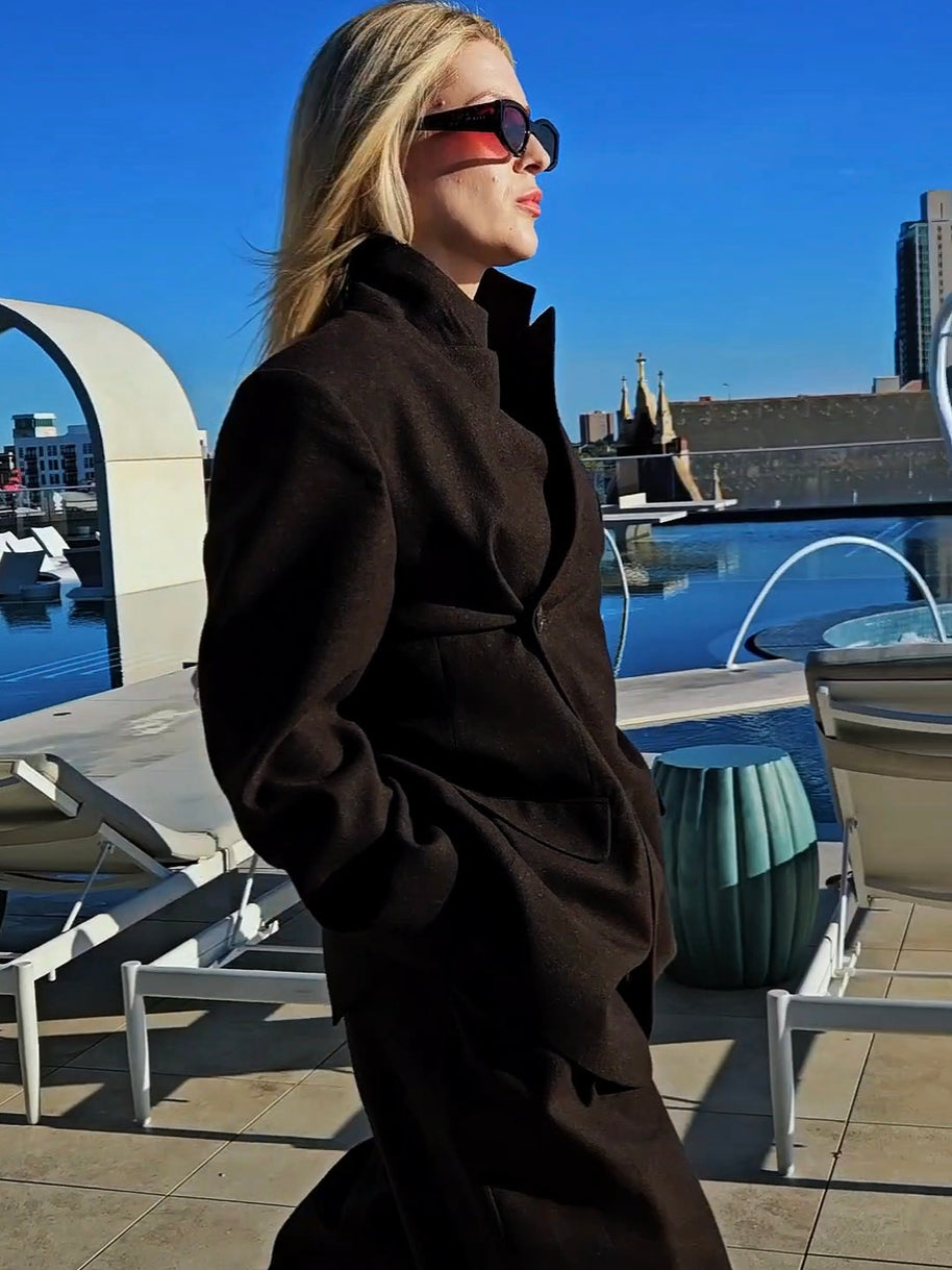 Asymmetric Back Blazer