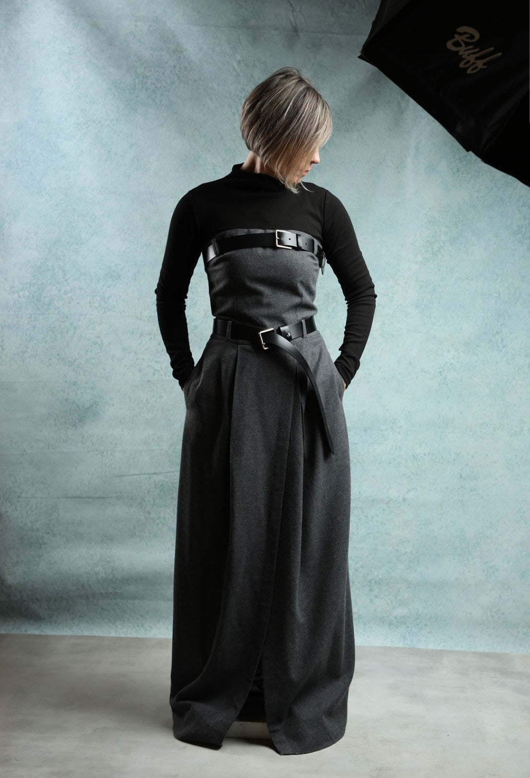 Belted Wool Dress