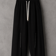 Contrast Stitch Wide-Leg Pants