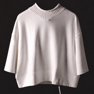 Ribbed Collar Zip Top